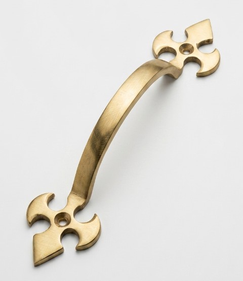Brass Door Handle (trishul) 711-6" Bp